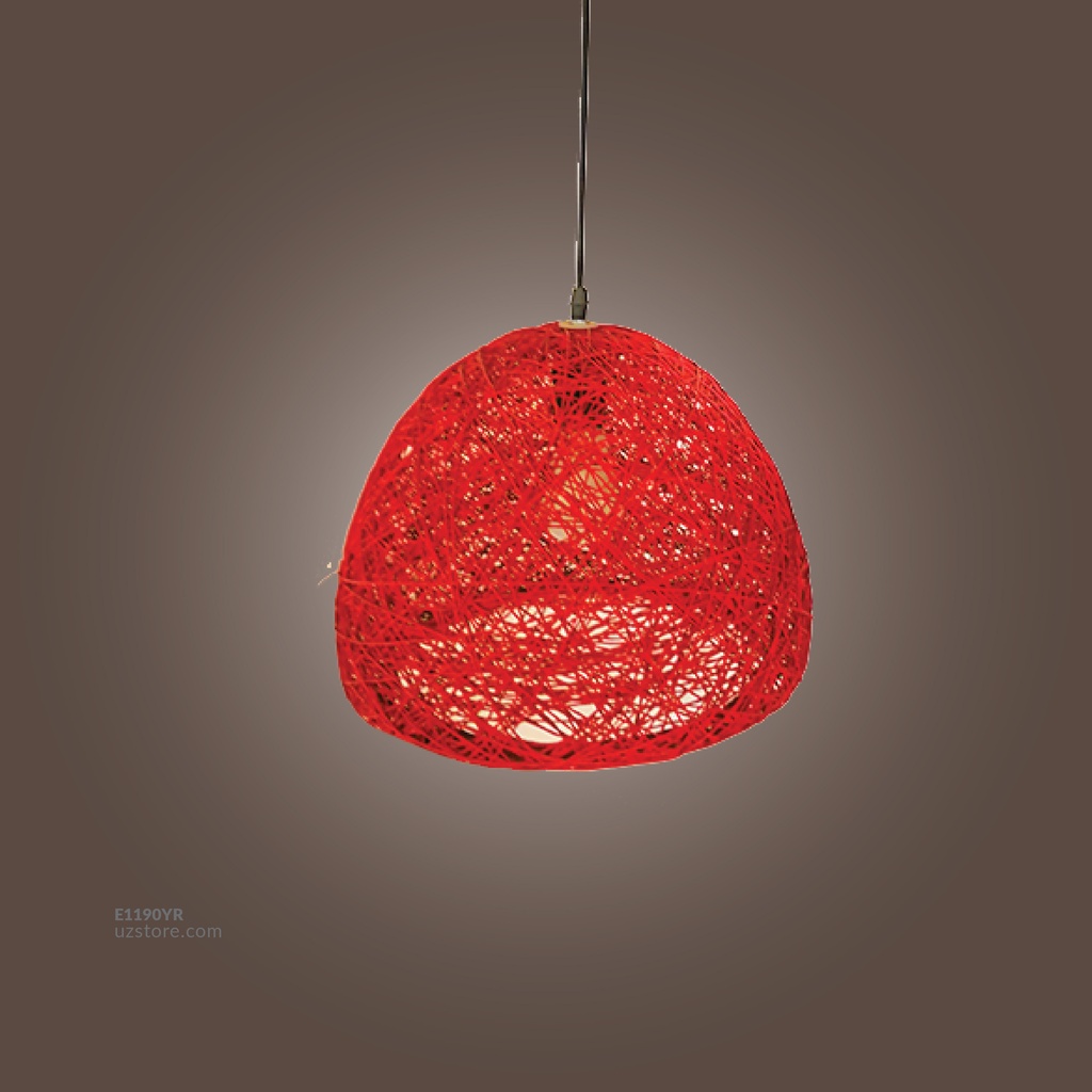  Red Semi-circular Straw Hanging light 3375