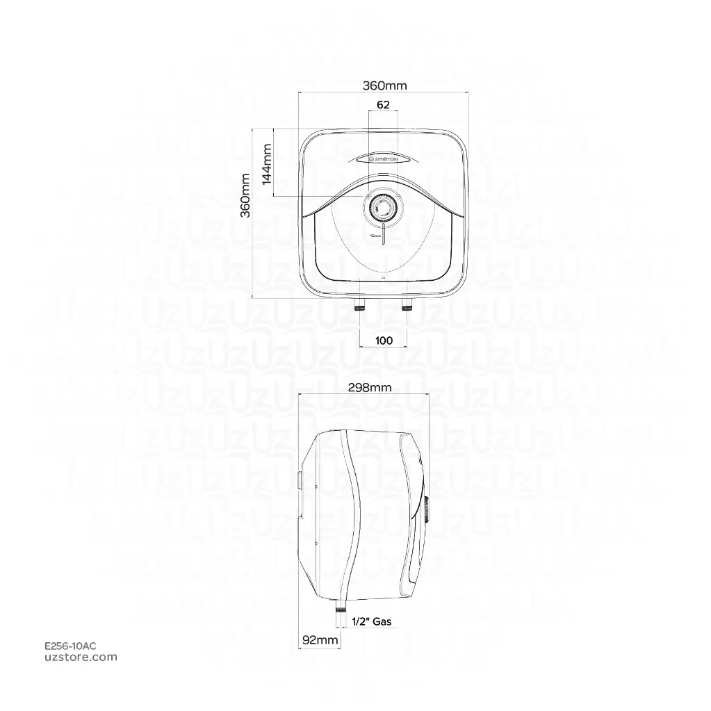 uzstore ARISTON  Water Heater 10Ltr , Made in China , 3626196 E256-10AC-02.webp