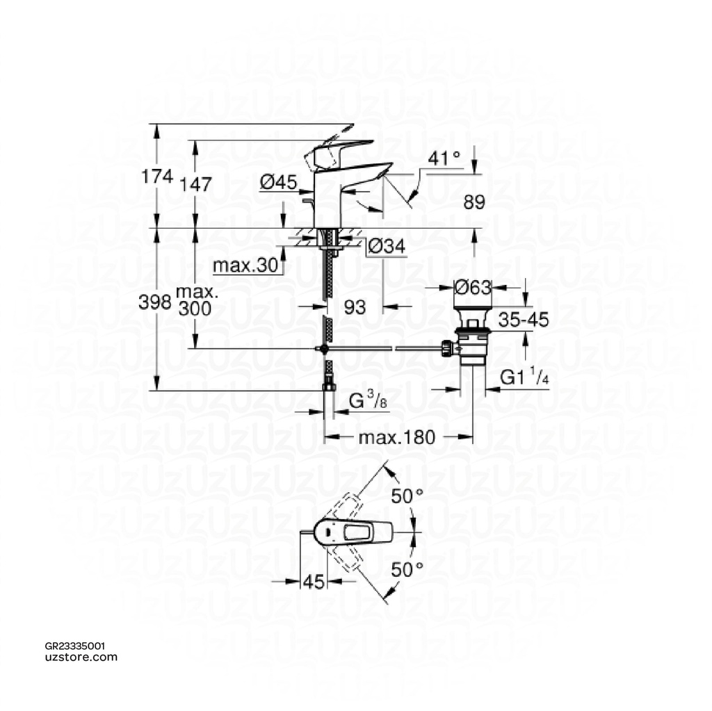 GROHE BauLoop Single-lever basin mixer 1/2"
S-Size , 23335001 , chrome