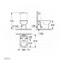 GROHE Bau Ceramic Floor standing WC for close coupled combination , 39428000 , alpine white Horizontal outlet
