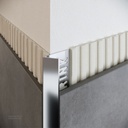 UROSHRINK Spain Tile Corner Steel Trim 145A-PC-12 Plata Cepillado 12MM (ES) Brushed Silver