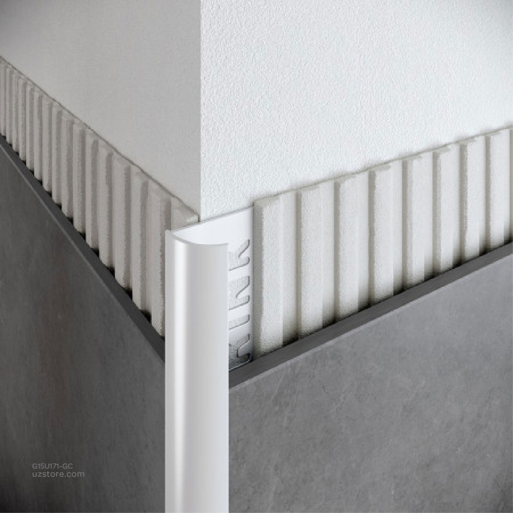 UROSHRINK Spain Tile Corner Plastic Trim 171-GC Gris Claro 10MM (ES) Light Grey