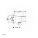 GROHE Euphoria Cube Shower outlet elbow 1/2" , 26370AL0 , brushed hard graphite