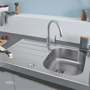 GROHE K200 Stainless steel sink with drainer , 31552SD1 , stainless steel