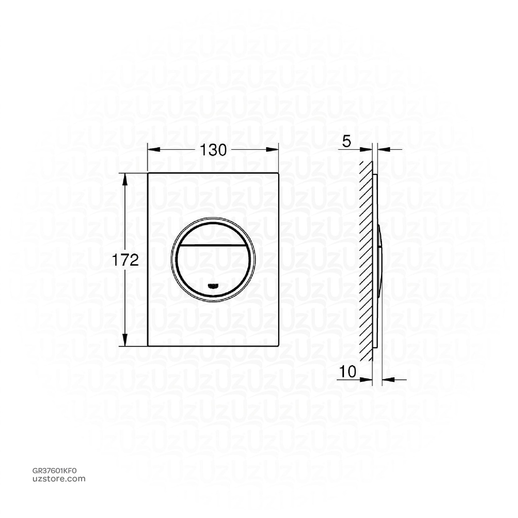 GROHE Nova Cosmopolitan S Wall plate , 37601KF0 , phantom black