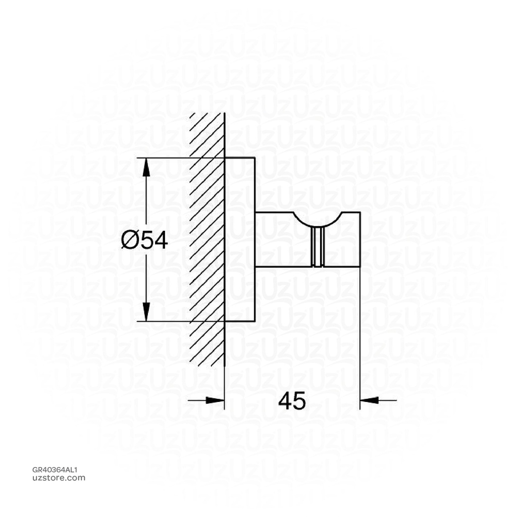 GROHE Essentials Bathrobe hook , 40364AL1 , brushed hard graphite
