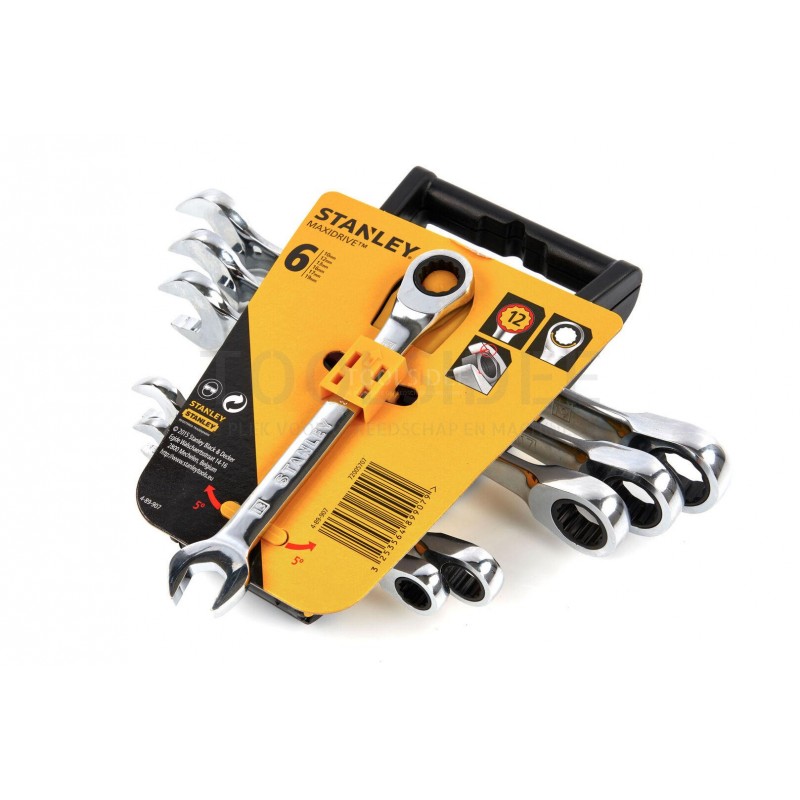 Stanley® Set of 6 Maxi Drive Plus Combination Ratchet Spanners 4-89-907