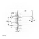 GROHE Essence E Infra-red electronic wall basin tap without mixing device , 36447000 , chrome