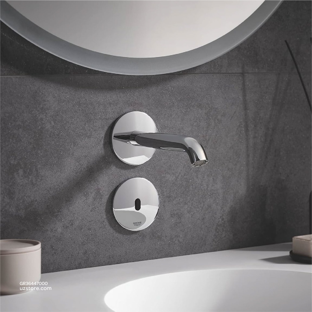 GROHE Essence E Infra-red electronic wall basin tap without mixing device , 36447000 , chrome