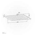 KLUDI RAK Brass Overhead Shower 400 x 400 mm,
 RAK45140