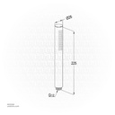 KLUDI RAK 1S Hand-Held Shower DN 15, 
Matt Black RAK40008.BK2