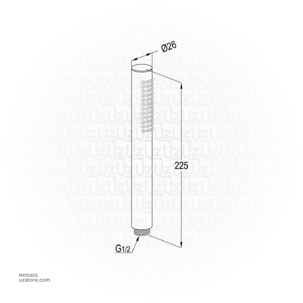 Kludi RAK 1S hand-held shower DN15 Gold RAK40008GD1