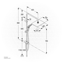 KLUDI RAK Dual shower system L-shape L = 960 mm RAK48043.BK2 Matt Black 