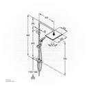 KLUDI RAK Dual shower system L-shape L = 960 mm RAK48043.GD1 Gold Glossy