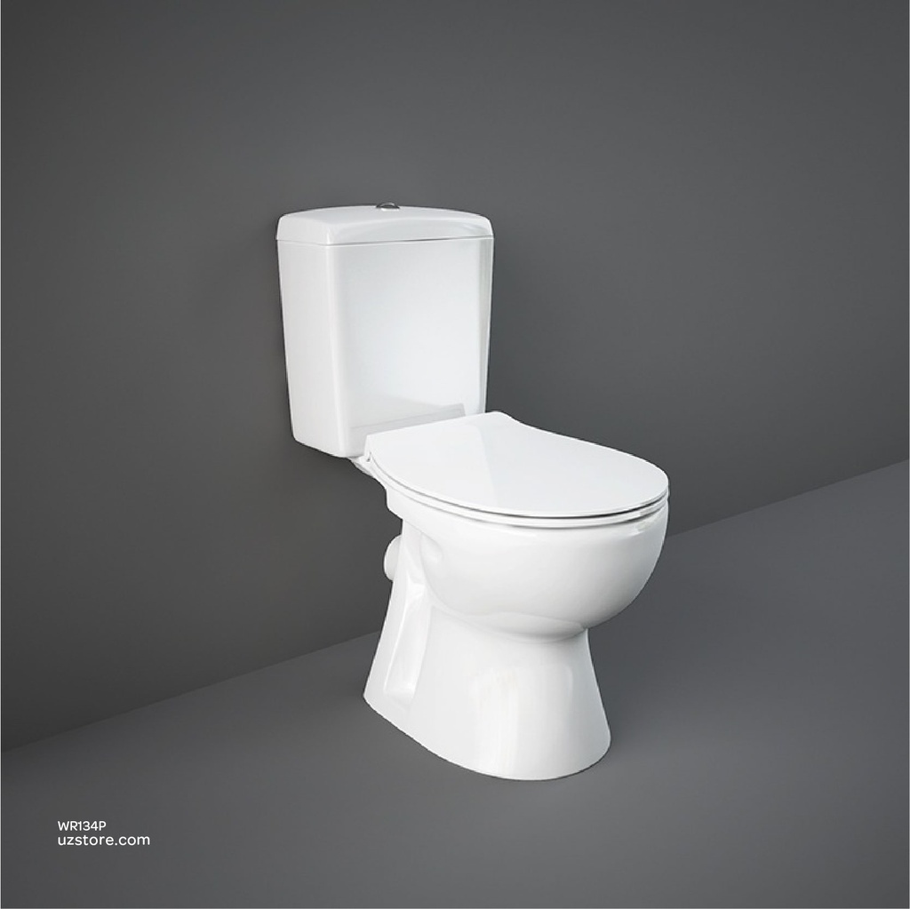 RAK - FLORA Water Closet 65CM P trap + Flush Tank & Seat Cover FL16AWHA+FL20AWHA+FL05SCQRAWHA