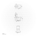 RAK - LIWA Water Closet P-trap + Flush Tank & Seat Cover LW08AWHA+LW04AWHA+JM05DSCQRAWHA