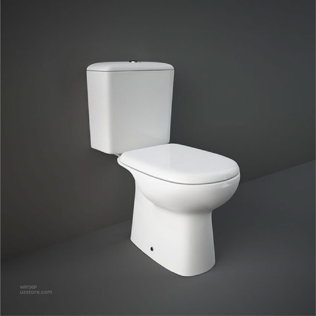 RAK - LIWA Water Closet P-trap + Flush Tank & Seat Cover LW08AWHA+LW04AWHA+JM05DSCQRAWHA