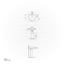 RAK-Karla Wash Basin With  Full Pedestal KR0501AWHA, KR0102AWHA