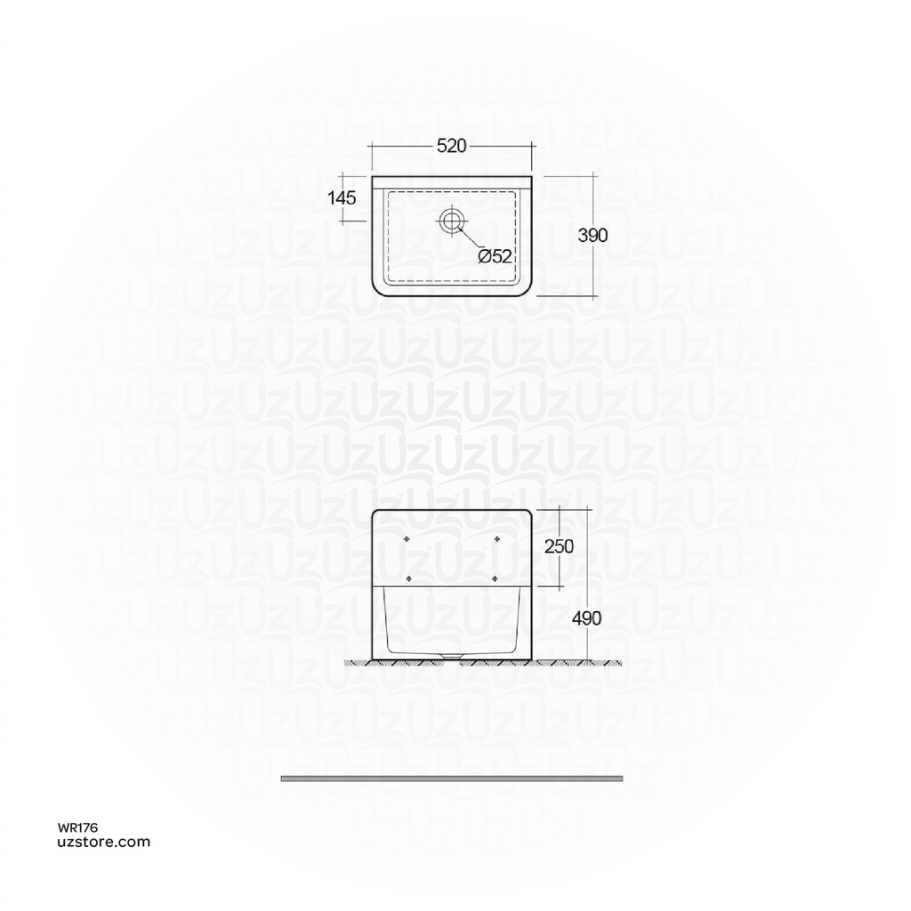 RAK Ceramics - Cleaner Sink (52CM) OC23AAWHA