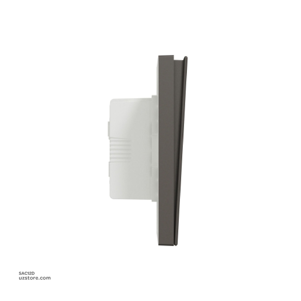 2 gang switch 3*3 1way Schneider Avatar On C Dark Grey
