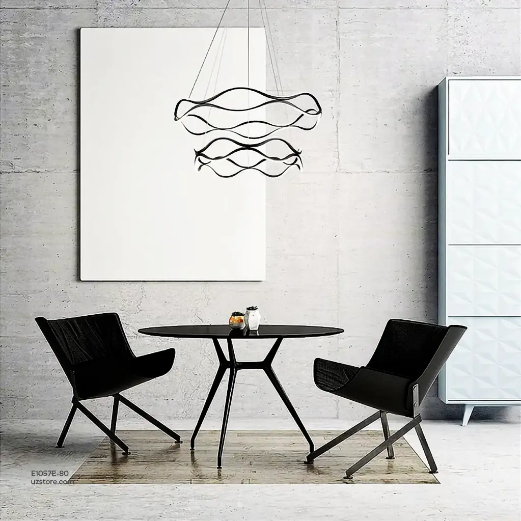 Uzstore OPTARA Pendant Light  600 1 800  1 H 2500mm 3000K Stainless steel Mirror black E1057E 80-02.webp