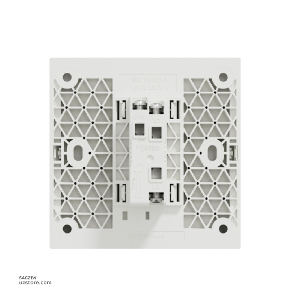 1 gang switch 3*3 2way Schneider Avatar On C White