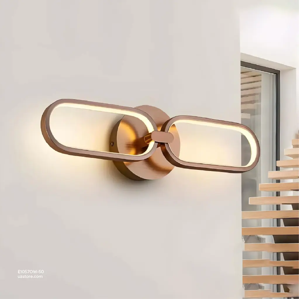 Uzstore OPTARA Wall Light - L 140×W63×H500mm, 3000K, Stainless steel, Rose gold E1057OW-50-04.webp