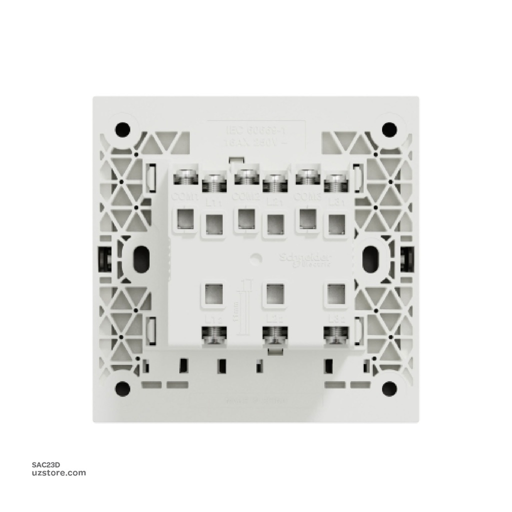 3 gang switch 3*3 2way Schneider Avatar On C Dark Grey