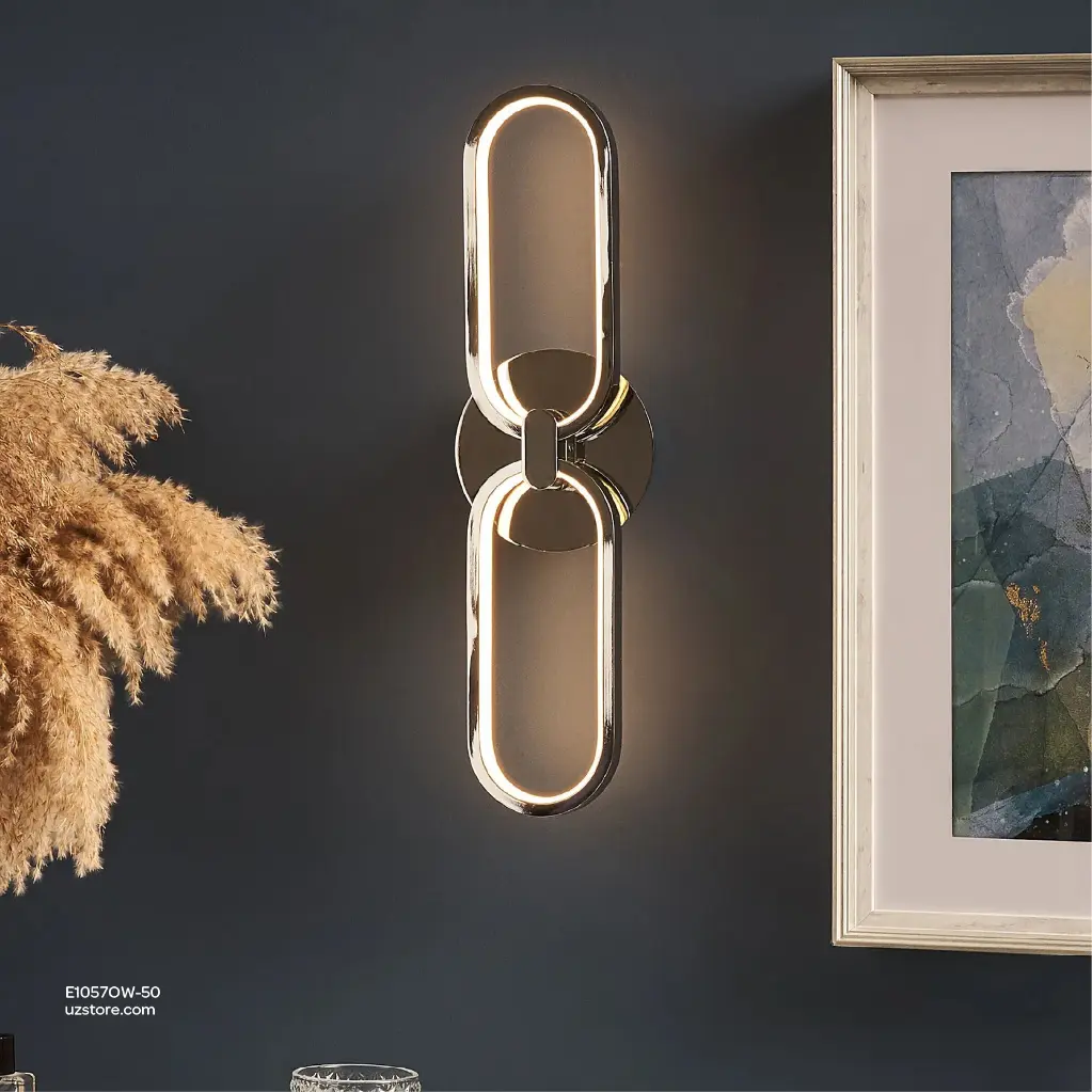 Uzstore OPTARA Wall Light - L 140×W63×H500mm, 3000K, Stainless steel, Rose gold E1057OW-50-02.webp