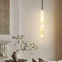 uzstore OPTARA Pendant Light - Ø 110×H2500mm, 3000K, Stainless steel+Marble, Brushed blackE1057Q-2.5-05.webp