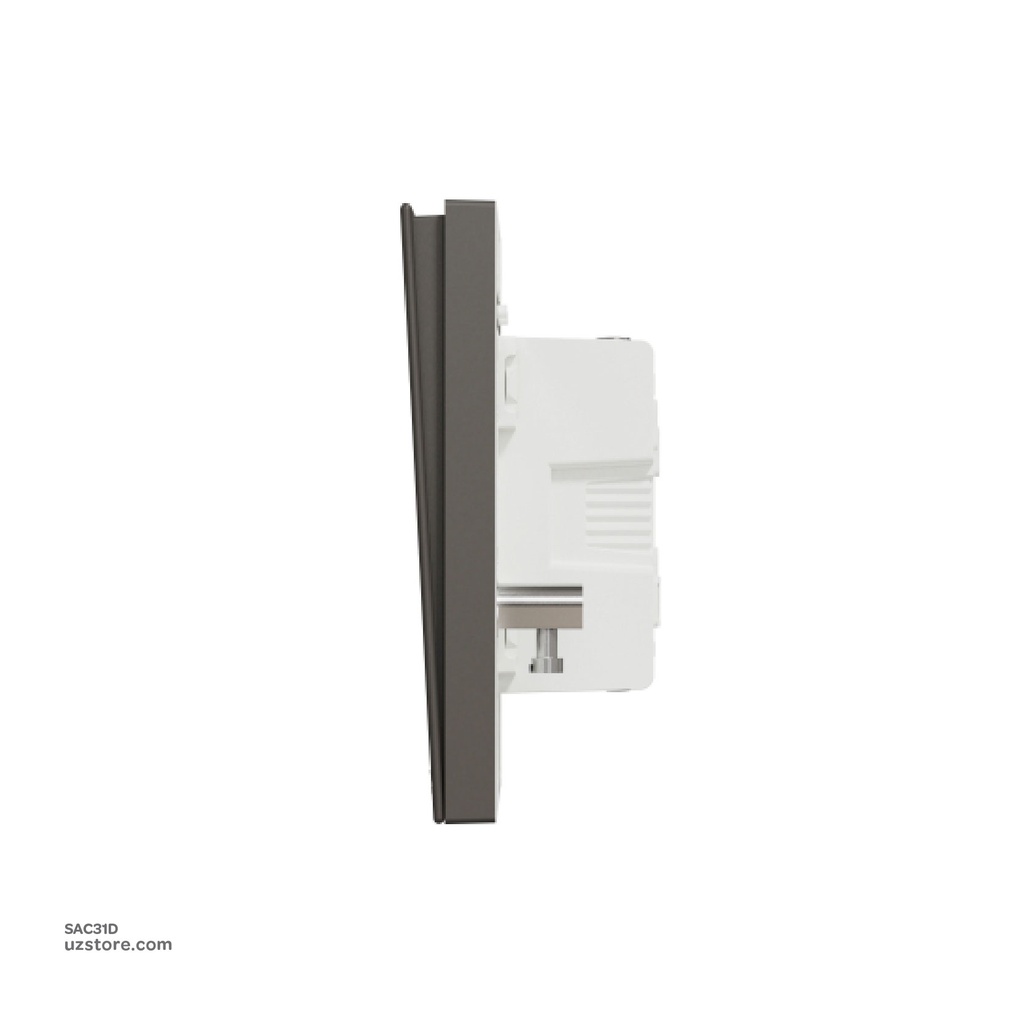 D.B Switch (20A) 3*3 Schneider Avatar On C Dark Grey