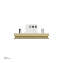 D.B Switch (20A) 3*3 Schneider Avatar On C Wine Gold