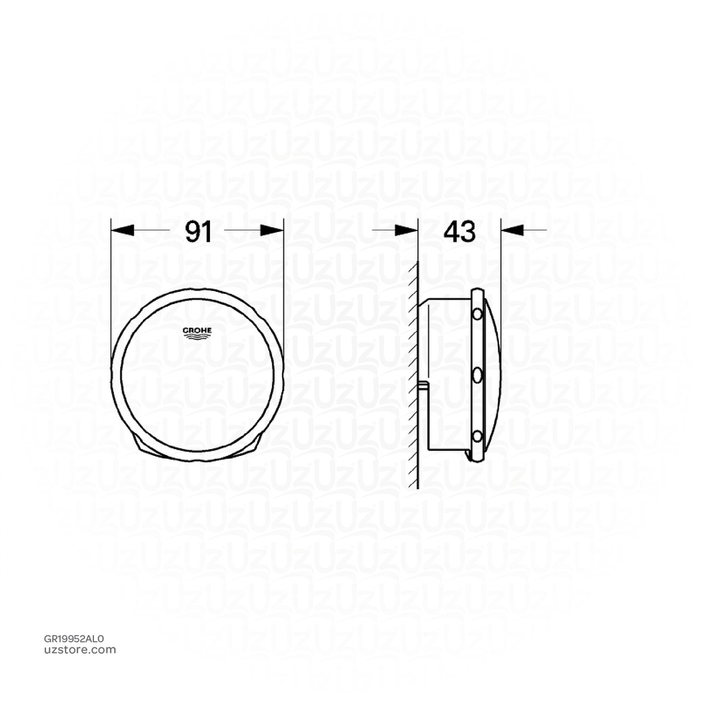 GROHE Talentofill Inlet , pop-up and waste-system , 19952AL0 , brushed hard graphite