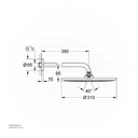GROHE Rainshower Cosmopolitan 310 Head shower set 380 mm , 1 spray , 26066GLF , cool sunrise