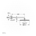 GROHE Rainshower Mono 310 Cube Head shower set 422 mm , 1 spray , 26564AL0 , brushed hard graphite