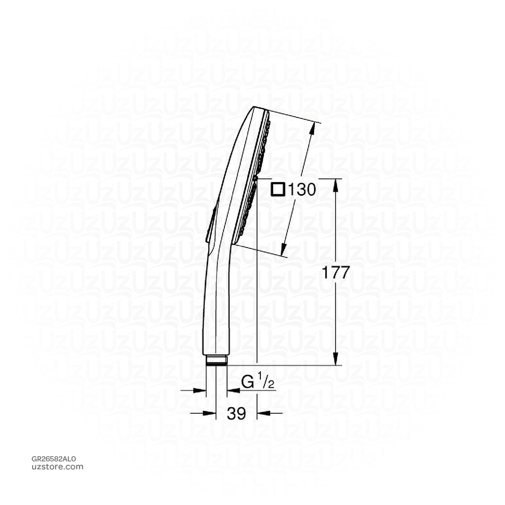 GROHE Rainshower SmartActive 130 Cube Hand shower 3 sprays , 26582AL0 , brushed hard graphite