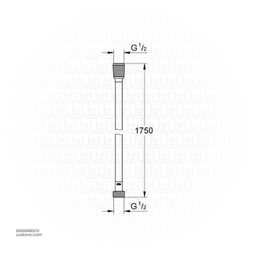 GROHE Silverflex Shower hose TwistStop 1750 , 28388DC0 , supersteel