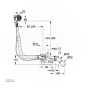 GROHE Talentofill Inlet , pop-up and waste-system , 28990AL0 , brushed hard graphite