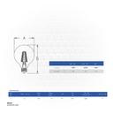 OPPLE LED Filament Lamp LED-E-G95-E27-6W-FILA-2700K-CT-TR Yellow 140059869 