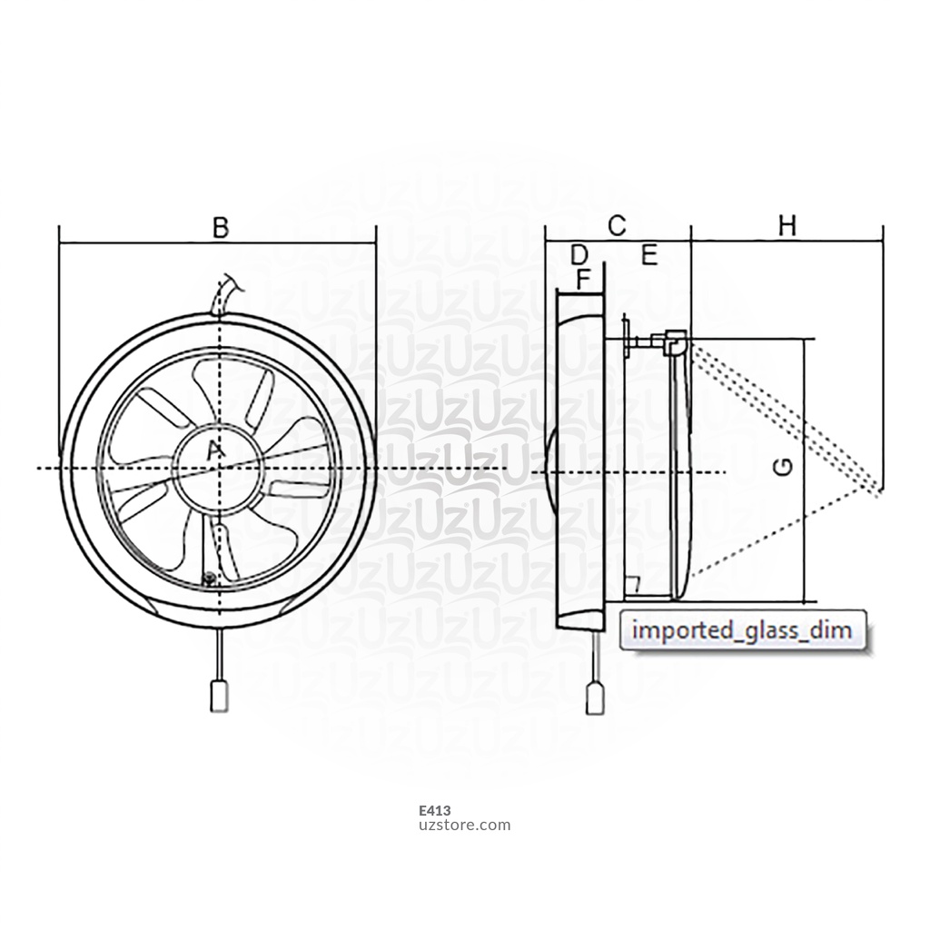 KDK EXAUST FAN 8" RD