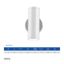 OPPLE LED Outdoor Wall Light-20W-4000K-15D-WH-GP , 4000K NaturalWhite 715000001810 