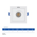 OPPLE LED SpotGR-US-1-8W-3000-24D-WH-GP , 3000K Warm White 541003340400 