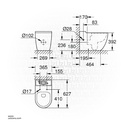 GROHE BAU CERAMIC FLOOR STANDING WC (3 in 1 Riml hor.outl + Ceramic Cistern + seat soft close slim)