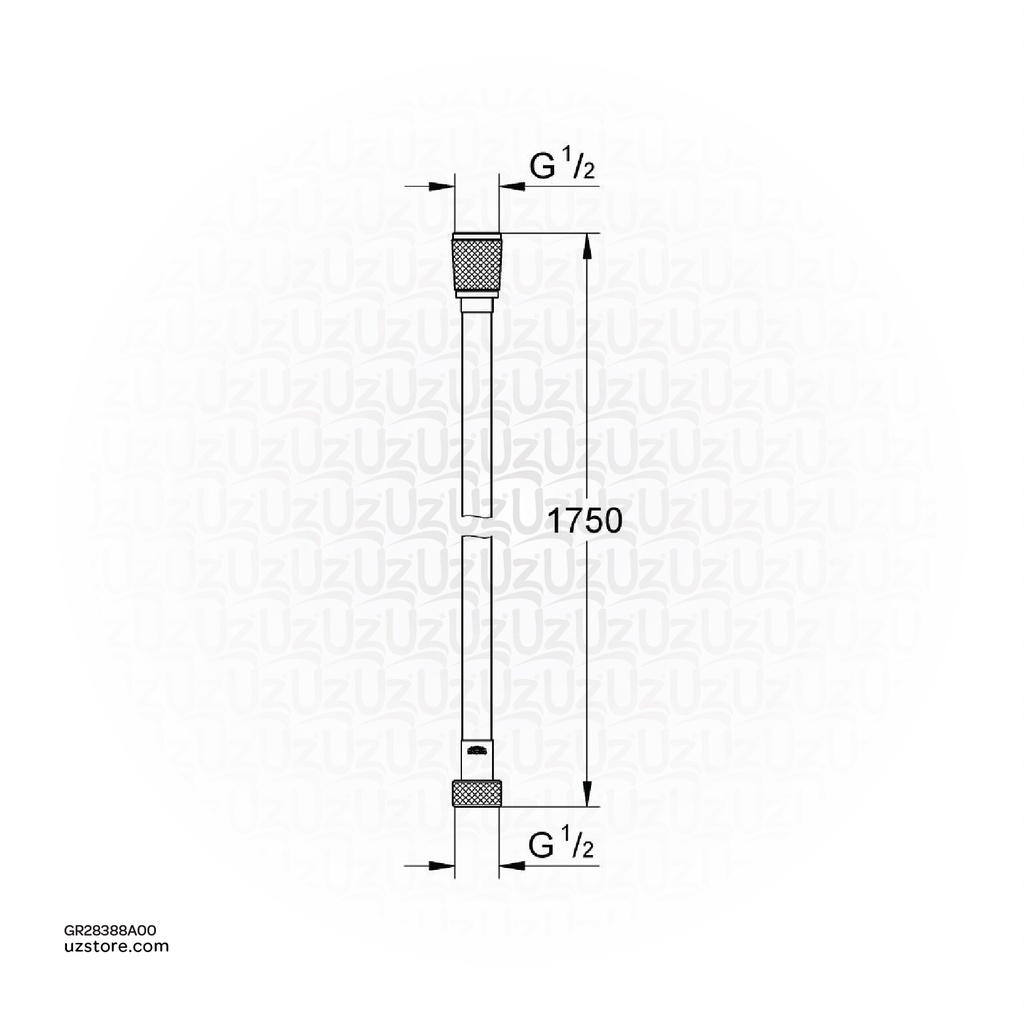 GROHE Silverflex Shower hose TwistStop 1750 , 28388A00 , hard graphite
