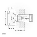 GROHE Concealed valve 1" , 29805000 , chrome