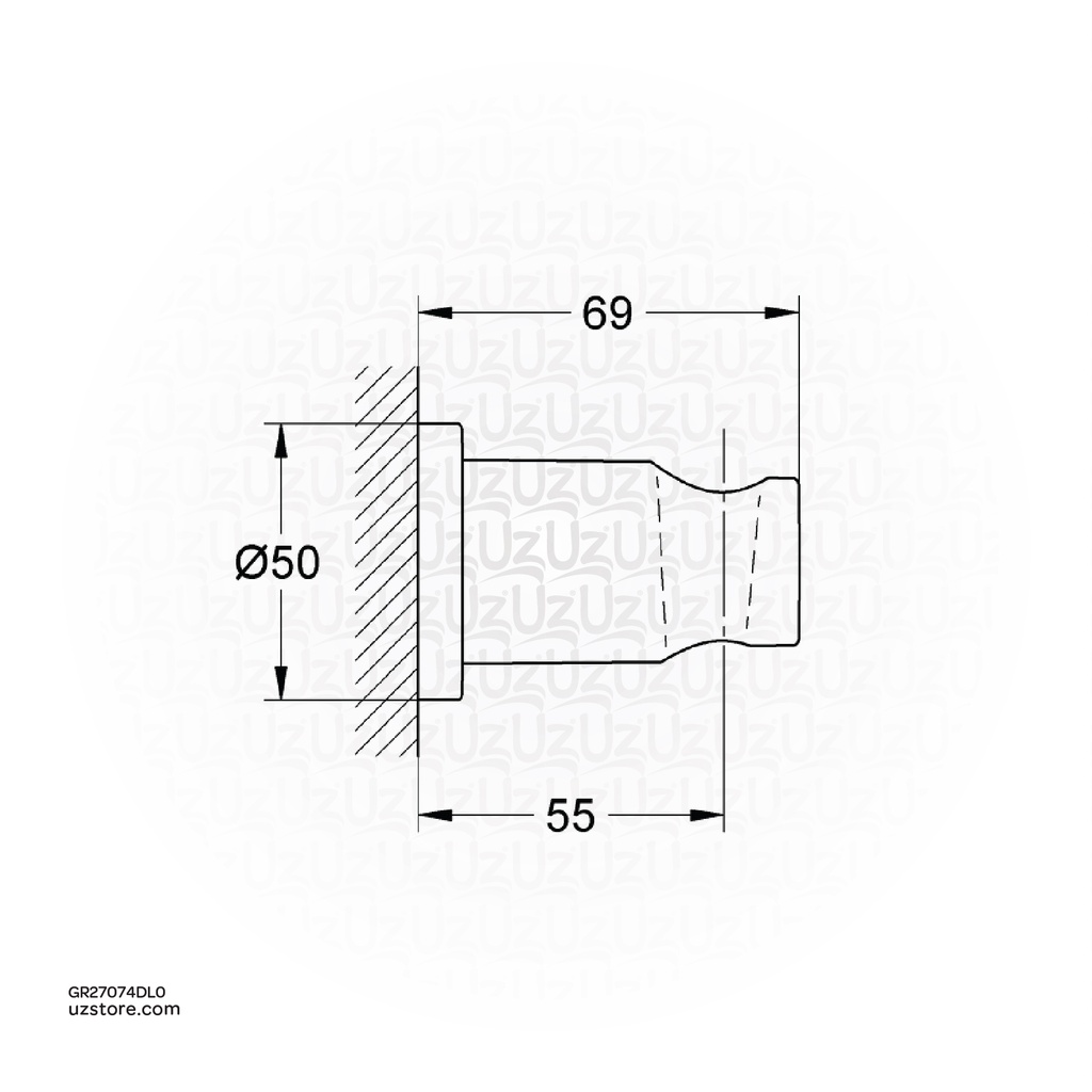 GROHE Rainshower Wall hand shower holder , 27074DL0 , brushed warm sunset