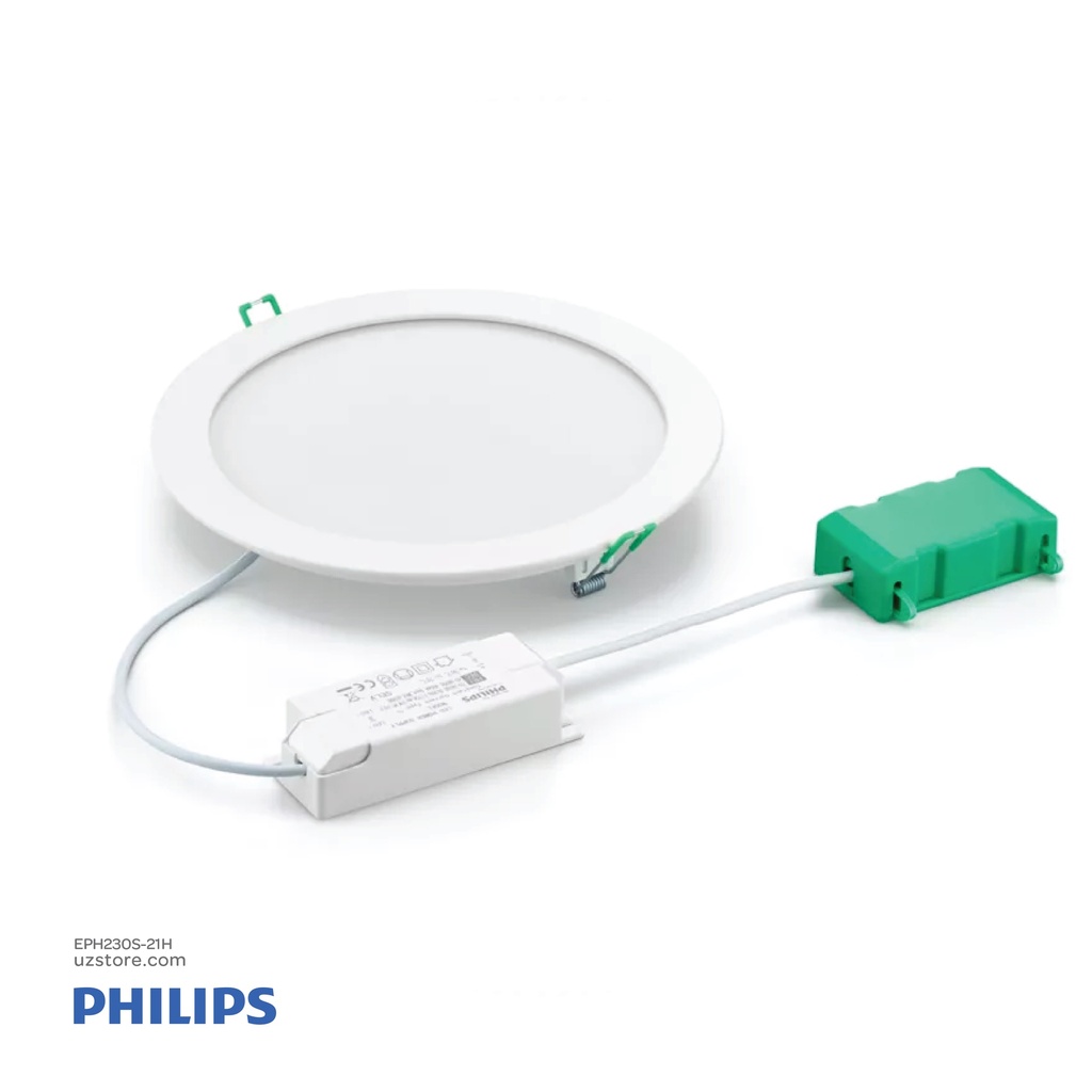Philips CoreLine SlimDownlight DN145B LED20S/840 PSU II WH  21 W, D205 mm, 2100 lumen, 4000K, Opal, IP20/44 Half white 911401806280