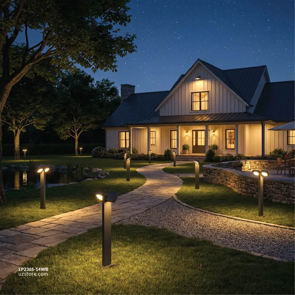 Uzstore OPPLE LED Bollard Light P2-14W  3000K BK Black  H 750 MM Warm White 718001002001 EP236S-14WB-04.webp