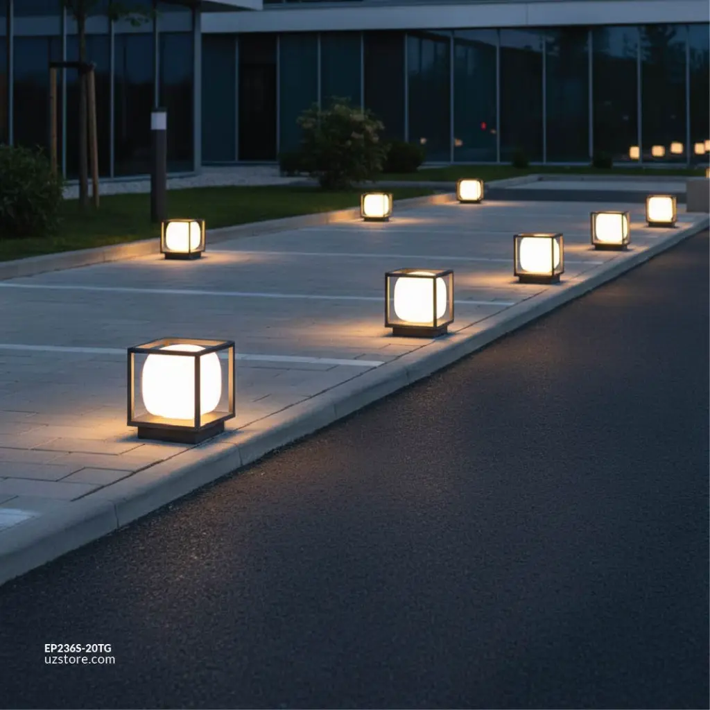 Uzstore OPPLE LED Outdoor Bollard Light E4-20W 3000K-4000K-5000K Grey Three Colour 718001001401 EP236S-20TG-05.webp