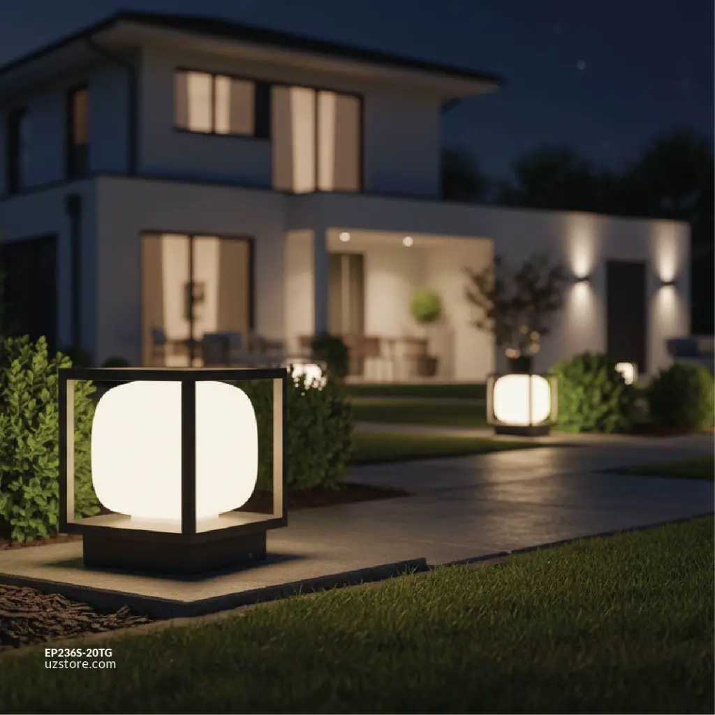 Uzstore OPPLE LED Outdoor Bollard Light E4-20W 3000K-4000K-5000K Grey Three Colour 718001001401 EP236S-20TG-04.webp